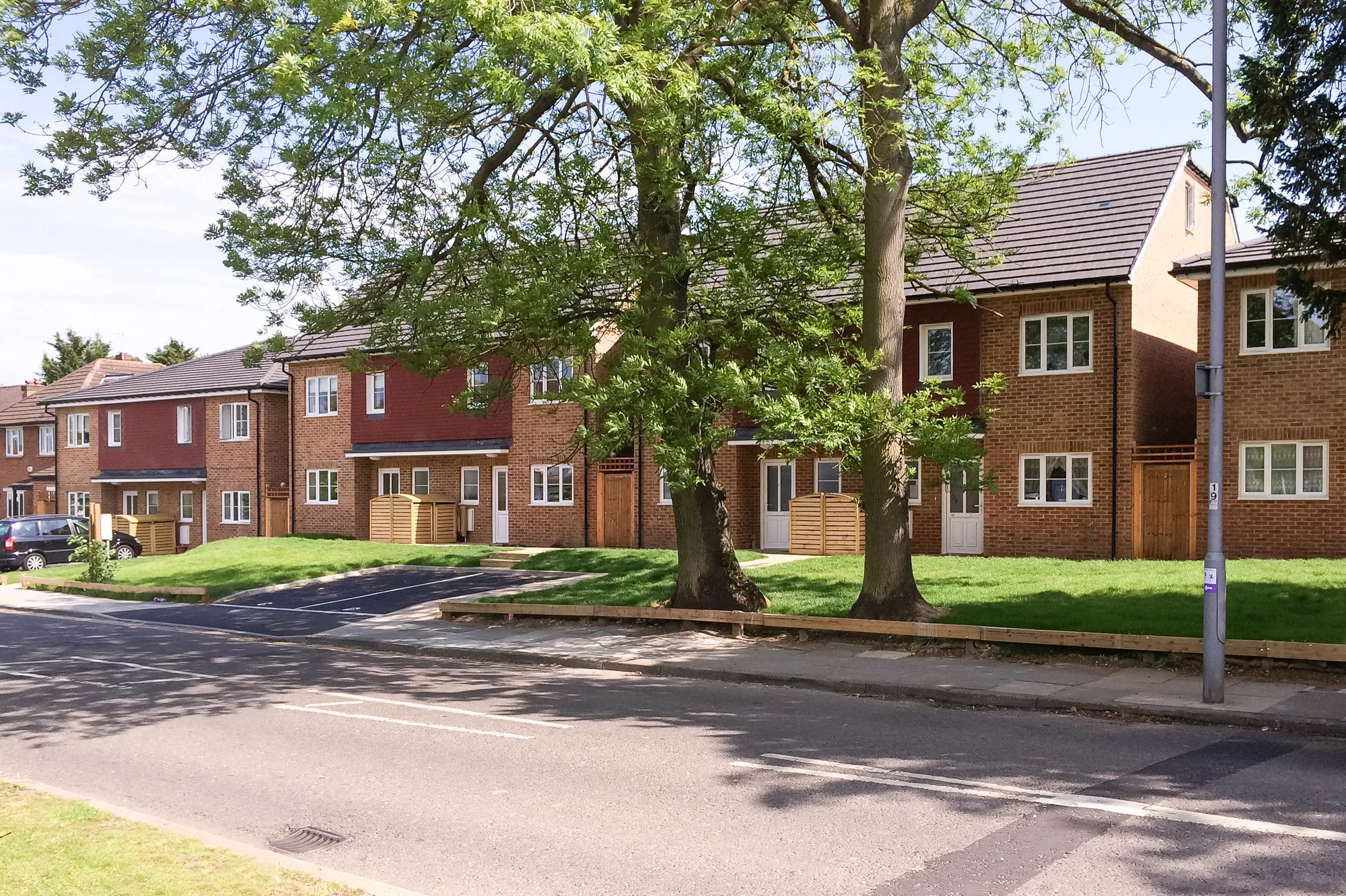 aerial photo of housing