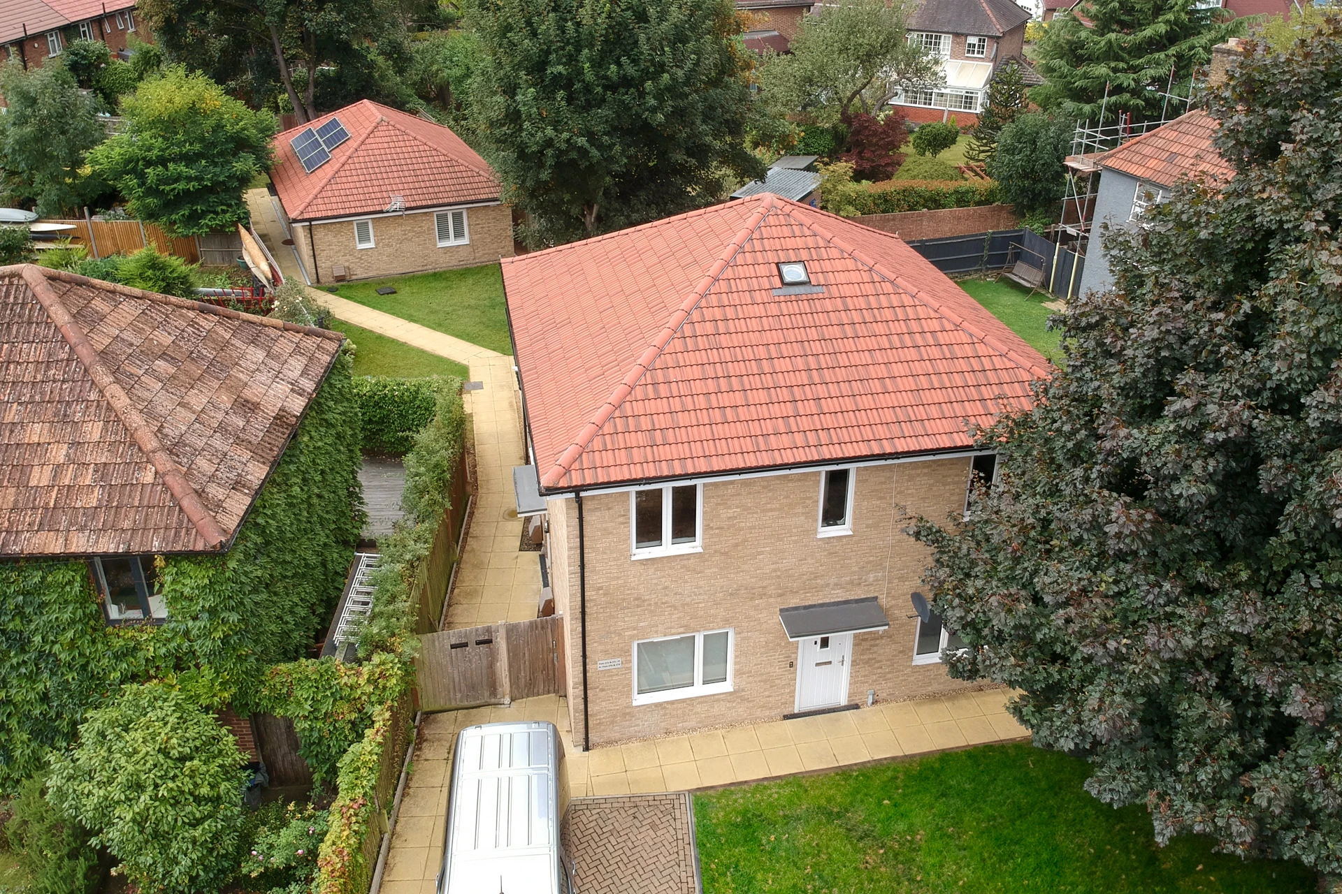 aerial photo of housing