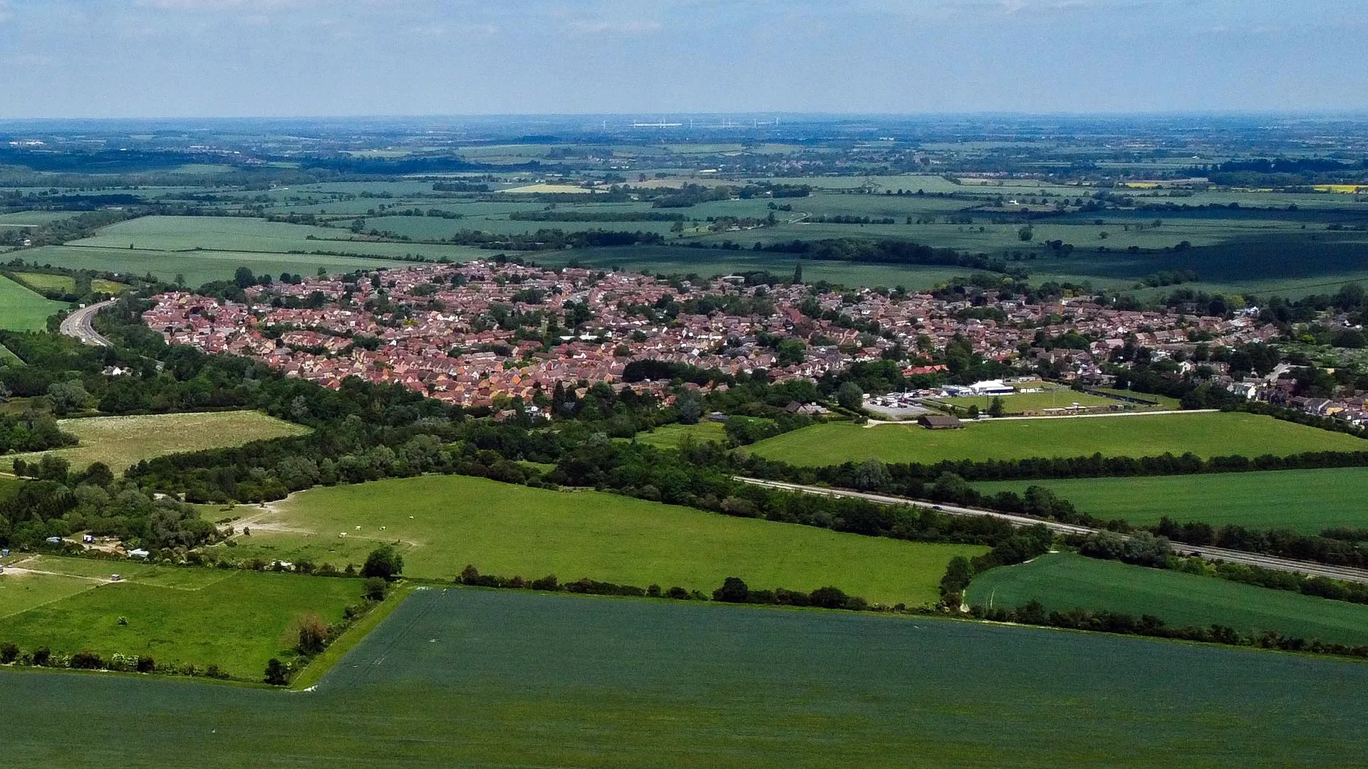 aerial photo of land