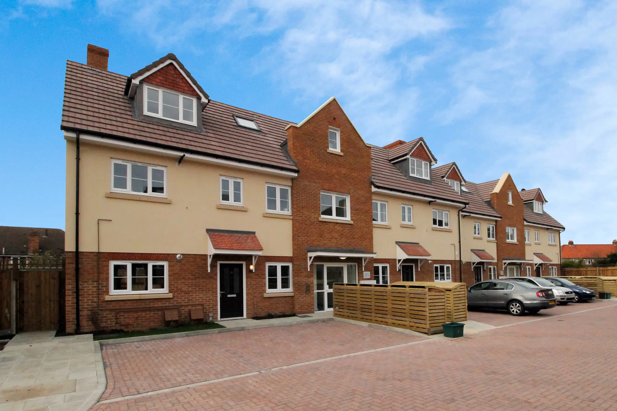 aerial photo of housing